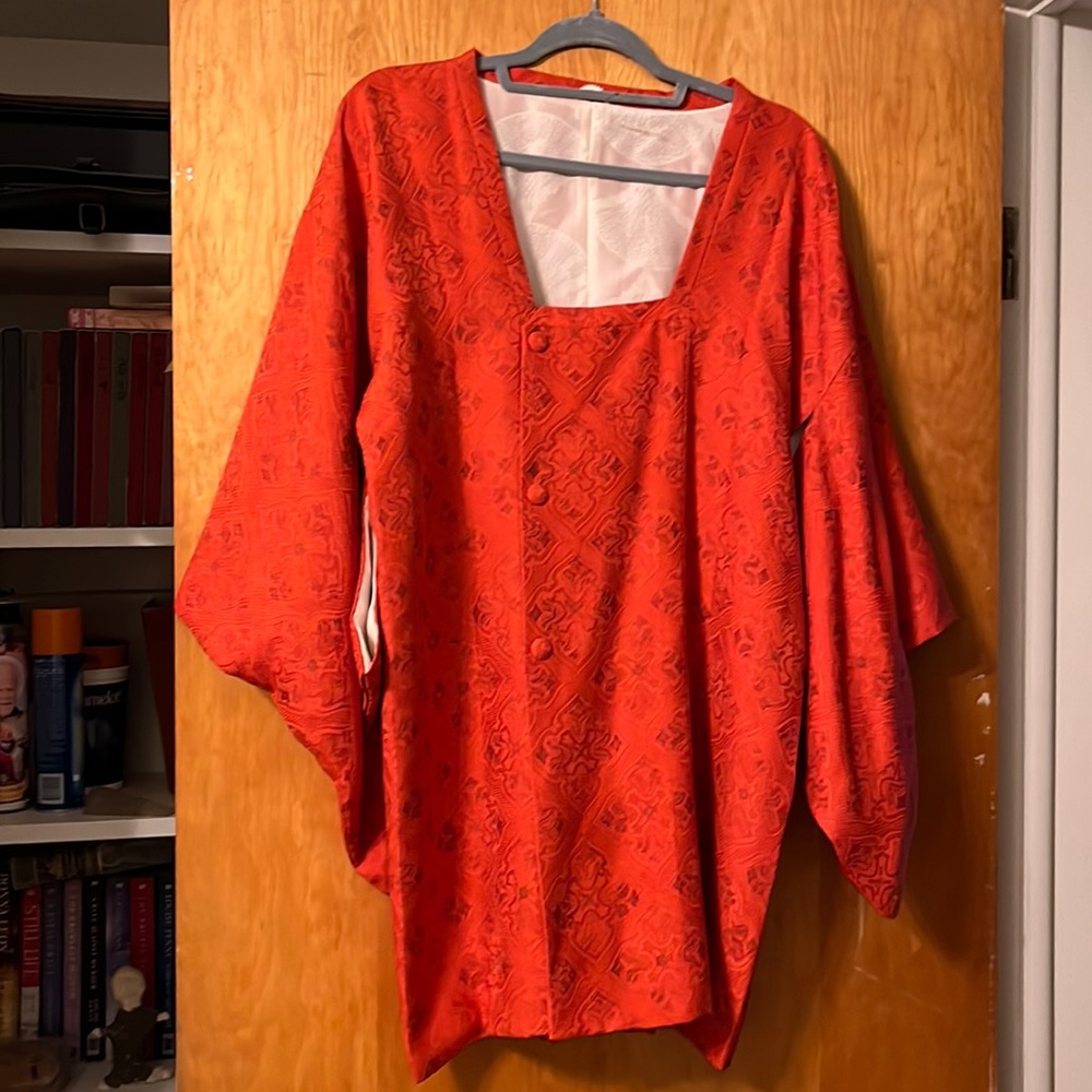 Vintage Deep Orange Kimono